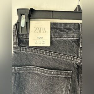 Zara Men's Slim Fit Charcoal Jeans